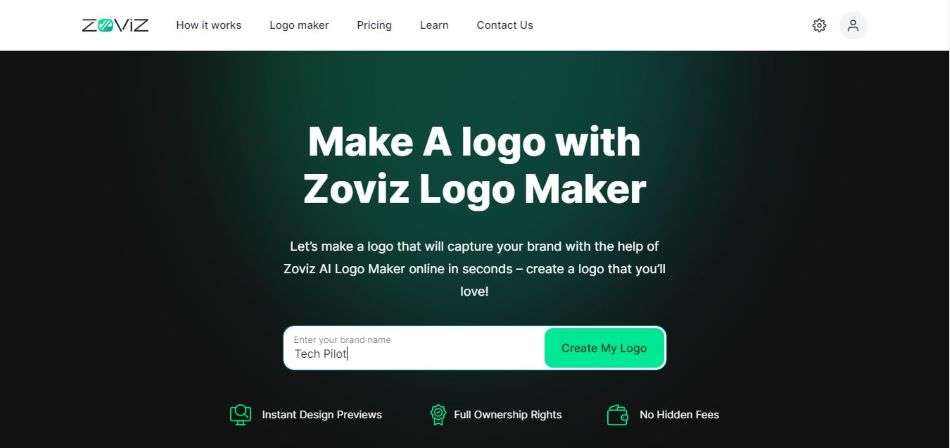 Zoviz AI Logo Maker In Minutes Tech Pilot