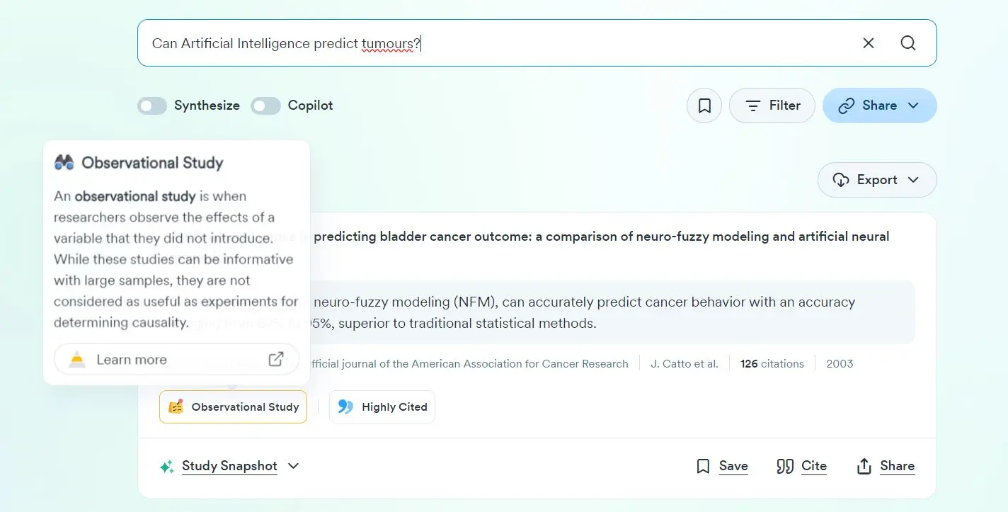 Consensus AI screenshot #1