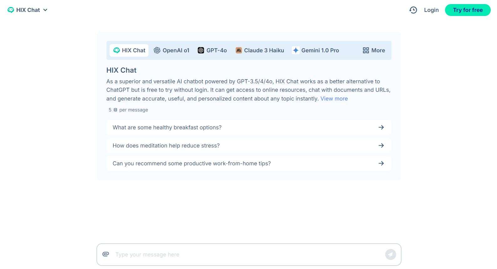 Hix Chat screenshot #1