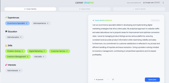 Career Dreamer screenshot #2