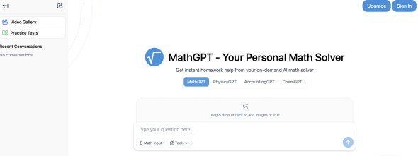 MathGPT screenshot #1