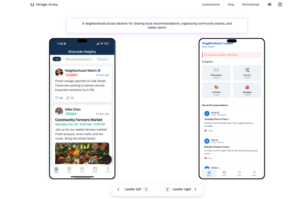 Design Arena screenshot #2