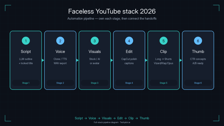 Best AI Tools for Faceless YouTube Automation in 2026 (Full Stack)