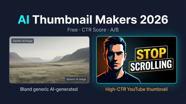 Best AI Thumbnail Makers for YouTube CTR (2026)